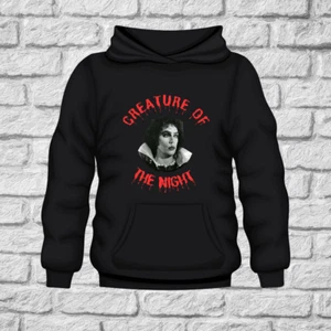 SUDADERA CON CAPUCHA ROCKY HORROR - CRIATURA DE LA NOCHE - NEGRA - S A 5XL - FRANKENFURTER - Imagen 1 de 2