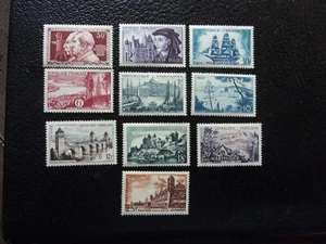 FRANCE - timbre yvert/tellier n° 1033/1042 n* MH (COT1) - Foto 1 di 2