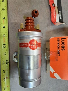 NOS Lucas 45058 12 Volt Sports Ignition Coil Date Code 1977 Healey MG Jaguar - Picture 1 of 7