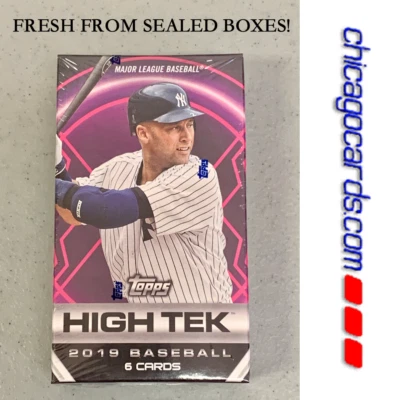 2019 Topps High Tek Hobby MINI-BOX 1 AUTO Look4 Jeter Trout Acuna Guerrero Tatis - Image 1 of 4