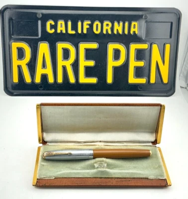 Pluma Estilográfica De Colección PARKER 51 DJ BUCKSKIN BEIGE PLATA ESTERLINA TAPA 14K Tassie Foto 1 de 4