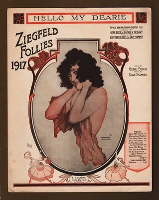 Dave Stamper "ZIEGFELD FOLLIES" Gene Buck / Raphael Kirchner 1917 Sheet Music - Image 1 of 3