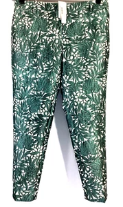 NUEVO CON ETIQUETAS COLECCIÓN J.CREW 6P/4 Pantalón Corto Seda en Foto Encaje Floral VERDE A2945 - Imagen 1 de 8