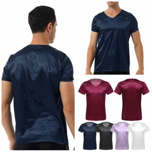 Camicetta uomo camicie da notte top estivi camicia quotidiana casual top festa maglietta Sissy - Foto 1 di 53