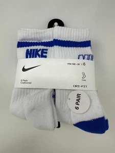 Nike Kids DRY-FIT Crew Socks 6-pack (5-7) (4378) C1(A380T) - Picture 1 of 4