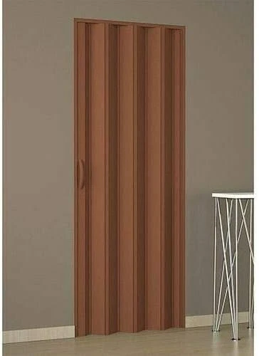 Porta a Soffietto Noce Chiaro L 89 x 210 H con serratura in alluminio - Immagine 1 di 1