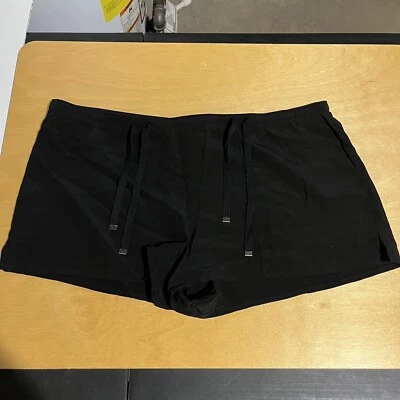 David Lerner Womens 100% Silk Drawstring Black Short Shorts Black Size Small - Image 1 of 4