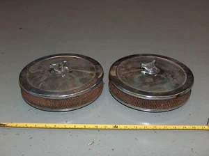 Nostalgic Pair of Big Block Tunnel Ram Dual Quad 2x4 Holley Rat Rod Air Filters - Bild 1 von 14