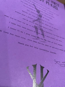 Kobe Bryant "Dear Basketball" Letter Retirement Reprint! Lakers Farewell  Purple - Picture 1 of 4