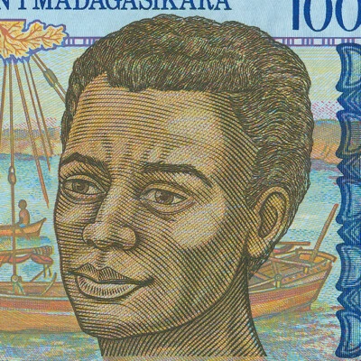 Madagascar Paper Money 1000 Francs 200 Ariary 1994 UNC 65-70 Bill P-75b Banknote - Image 1 of 3