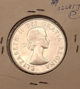 1957 Canadian Silver 50 Cents Half Dollar PROOF LIKE GEM BU - Picture 1 of 4