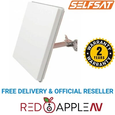 Selfsat H50D Single LNB High Gain Flat Panel Satellite Dish Astra Or Hotbird  - Image 1 of 3