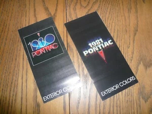 Pontiac 1980 1981 pintura exterior colores - juego de muestra de fábrica vintage - Imagen 1 de 3
