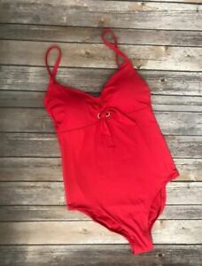 NEU Damen Strand von Melissa Odabash One Piece Red Size Swim Wear Medium Large