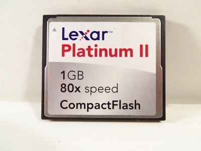 Lexar 1GB Platinum II 1 GB 80X Compact Flash Card, FREE 2-3 Day Ship!!! - Image 1 of 3