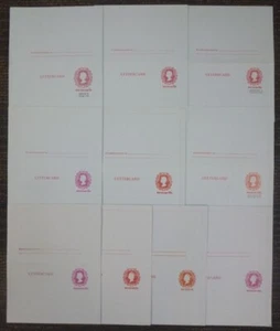 NEW ZEALAND 1977/87 QEII POSTAL STATIONERY LETTERCARDS x10 UNUSED ID:032/D63094 - Picture 1 of 1
