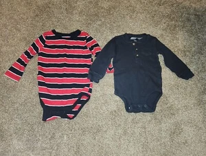 Boy's 9 Months Set Of Long Sleeve Bodysuits - Picture 1 of 8
