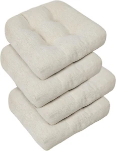 Chair Cushions for Dining Chairs 4 Pack, Tufted Memory Foam Chair Pads with Non- - Picture 1 of 7