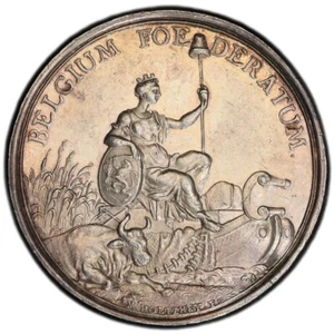 NETHERLANDS Reception of the Salzburg emigrants 1733 silver Medal / PCGS SP-58 - Picture 1 of 7