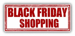 Black Friday Shopping Grunge Stamp Car Bumper Sticker Decal 6" x 3" - Picture 1 of 1