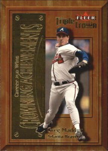 2001 Fleer Triple Crown Crowning Achievements #13 Greg Maddux - NM-MT ID:12786