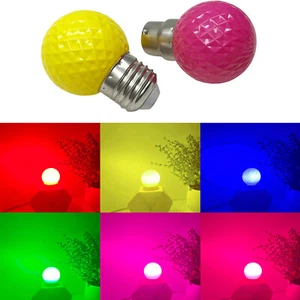 110V 220V Colored LED Globe Light Bulbs E27 Blue Pink White Orange Purple Lamps - Picture 1 of 15