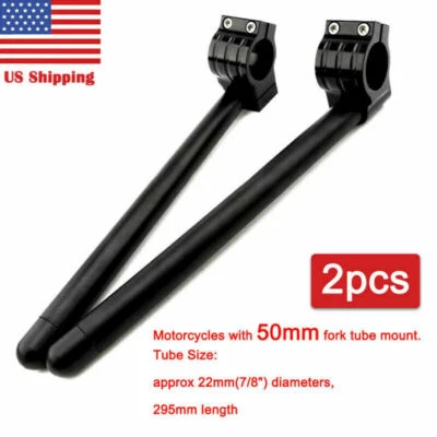 Tubo de horquilla 50 mm 7/8" clip en manillar para Yamaha YZF R1 (1999-18) R6 (2006-18) Foto 1 de 4