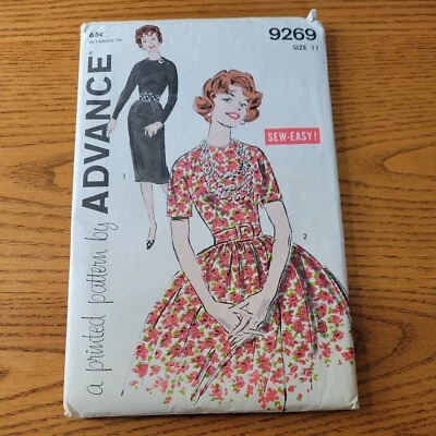Advance Dress Pattern 9269 Juniors Size 11 Vintage 1960s Sew Easy - Image 1 of 3