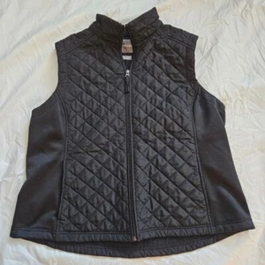 Women's Black Van Heusen Quilted Vest, Size XXL - Picture 1 of 4