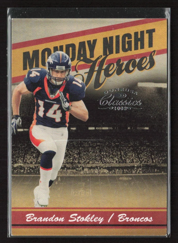 Brandon Stokley 2008 Donruss Classics #MNH-22 Monday Night Heroes /1000 Broncos - Image 1 of 2