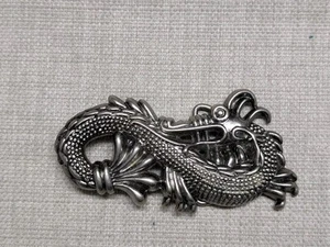 vintage Y2K belt buckle DRAGON metal ASIAN cowboy western CHINESE japanese - Picture 1 of 4