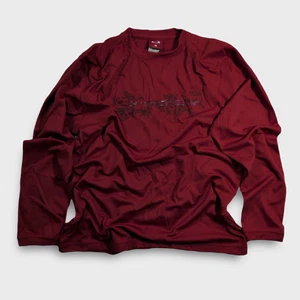 Camicia vintage Oakley grafica teschio manica lunga - rosso medio - Foto 1 di 9