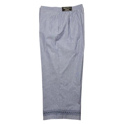Pantalones capri Alfred Dunner para mujer 16 azules Bella Vista dobladillo bordado calce clásico Foto 1 de 4
