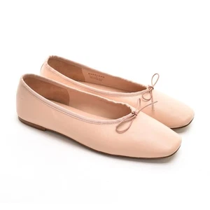 Ladies Everlane The Day Ballerina Flat 9 M Blush Tan Leather Slip On Shoes Italy - Picture 1 of 7