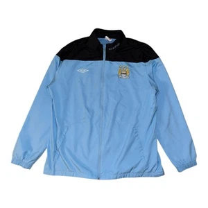 Manchester City Track Jacket Size XL Umbro Windbreaker 2009 2010 Football Etihad - Picture 1 of 5