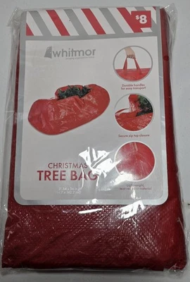 Whitmor Christmas Tree Bag Zip Closure Lightweight 21.54 x 56" Durable Handles - Image 1 of 3