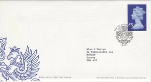 GB Stamps First Day Cover Machin Definitive high value £5.00 U3920 SHS 2017 - Picture 1 of 1