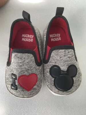 Zapatos Disney Gris Y Rojo Talla 6-9 Meses Foto 1 de 4