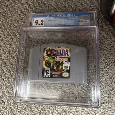 The Legend of Zelda Majora's Mask Not for Resale /NFR  - Grey Cart N64 CGC 9.2 - Image 1 of 4