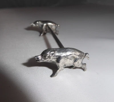 Alte WMF Messerbank Eber Wildschwein Messerbänkchen - Straußenmarke - - Bild 1 von 4