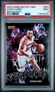 /1355 Stephen Curry Breakaway Psa 9 2024-25 Panini Instant Breakaway SP Warriors - Picture 1 of 3