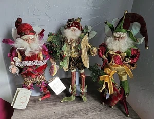 3 Vtg Mark Roberts Fairy Christmas Santas, Raspberry, Kris Kringle, Etc  - Picture 1 of 24