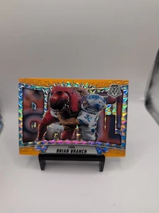 2025 Orange Fluorescent Mosaic Bang - Brian Branch DETROIT LIONS - Picture 1 of 2