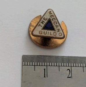 Meccano Guild Enamel Button Badge Worn - Picture 1 of 5
