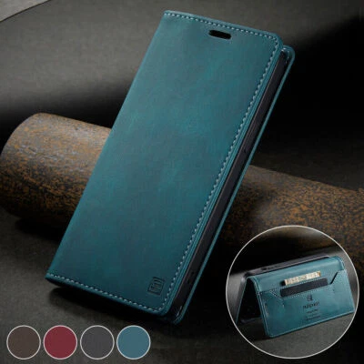 Magnetic Flip Leather Wallet Phone Case For iPhone 16 15 14 13 12 11 Pro Max XR - Image 1 of 4