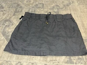 New Ellen Tracy & Co Gray Skort Skirt With Shorts Linen Womens XXL 2XL Elastic - Picture 1 of 5