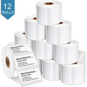 12 Rolls Shipping Address Thermal Labels Fits DYMO LabelWriter 400 450 Duo Turbo - Picture 1 of 21