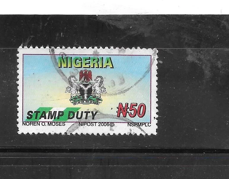 SELLO CONMEMORATIVO USADO POSTAL DE NIGERIA STAMP DUTY 2007 EN MUY BUEN ESTADO Foto 1 de 1