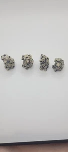 Dalmation Stone Carved Puppies - Picture 1 of 6