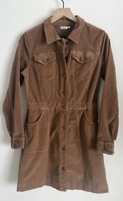 Faherty Stretch Cord Michelle Dress In Cord Brown Women's Size M - Image 1 of 4